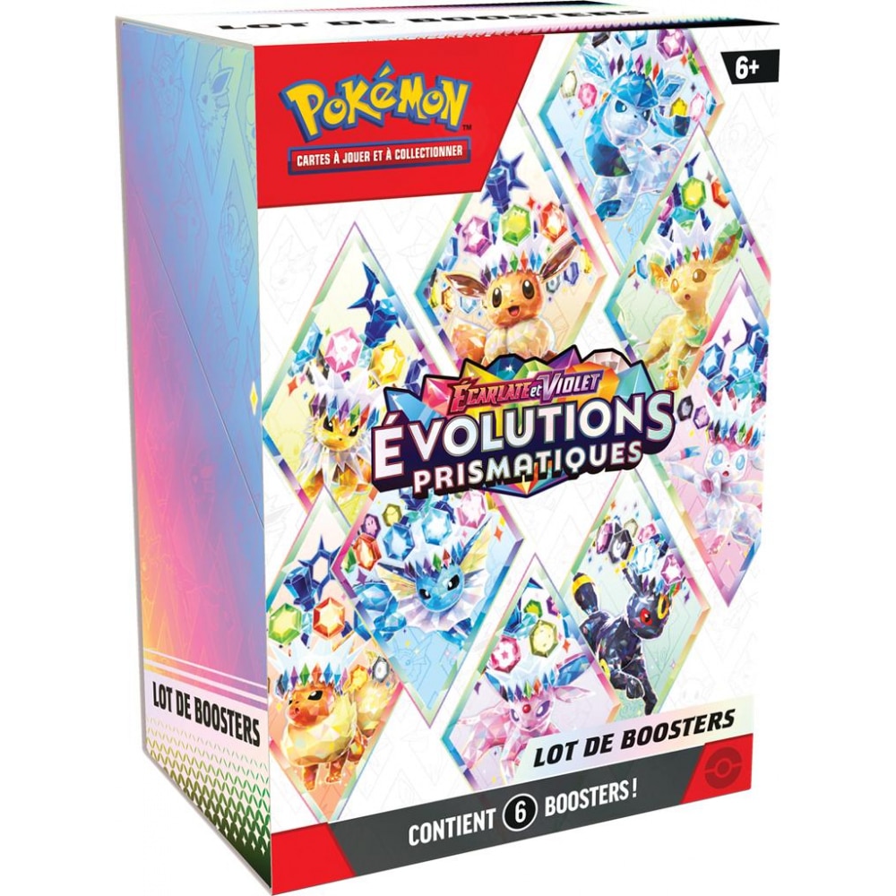 Pokémon — Bundle de 6 boosters Évolutions Prismatiques